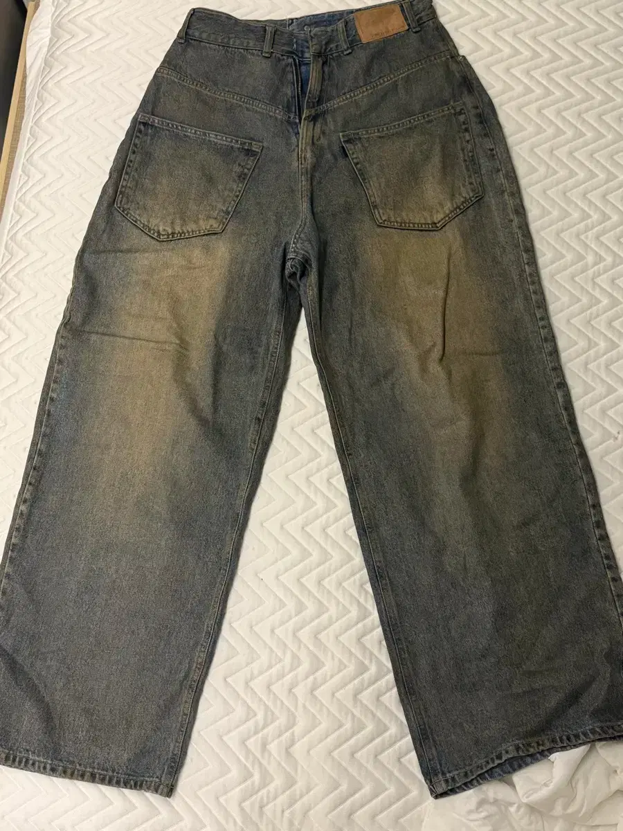 Project GR Green Camo Coated Biker Armoured Flare Cotton Jeans